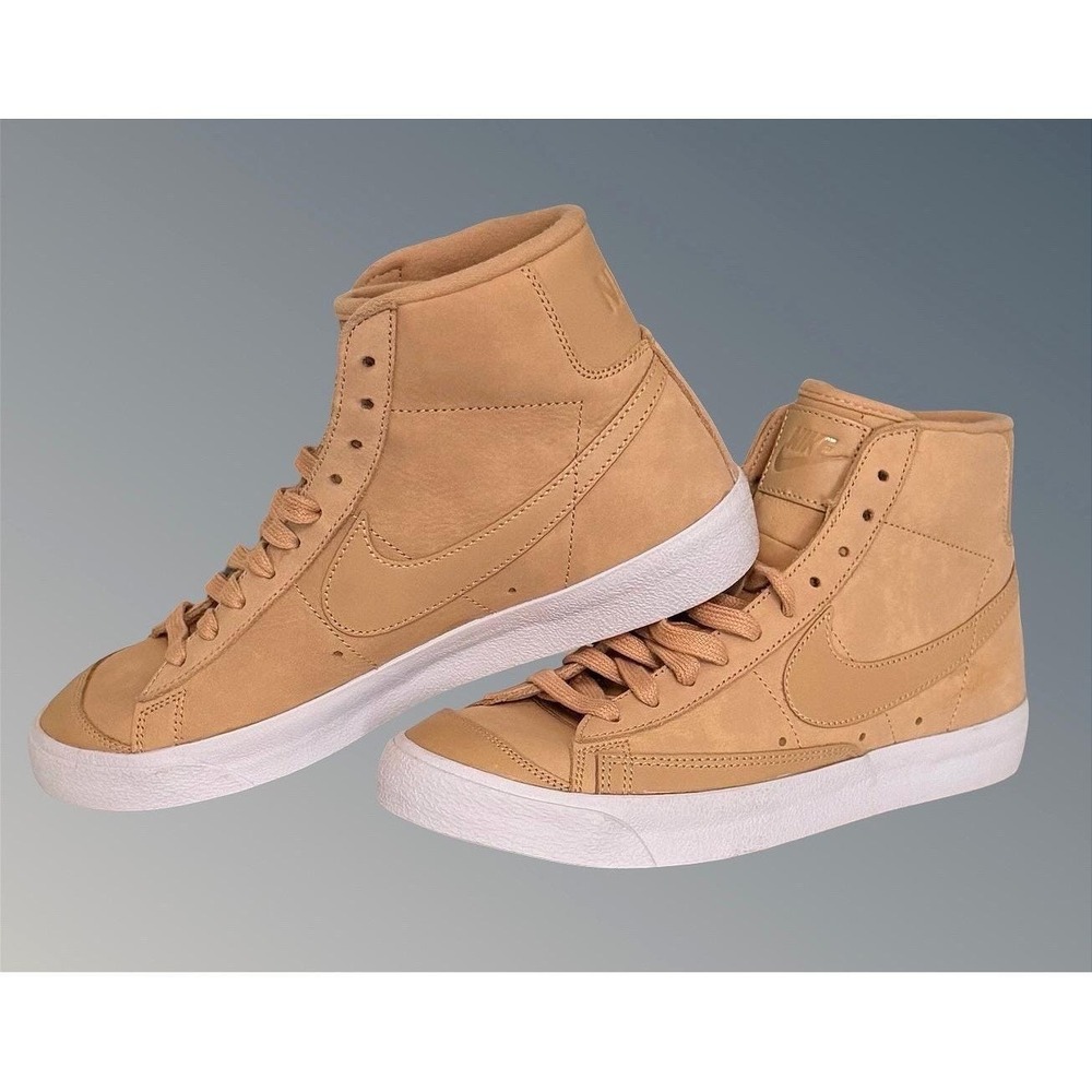 Nike Blazer Mid 77 Women Vachetta Tan White Leather High Top DQ7572-200 US 9